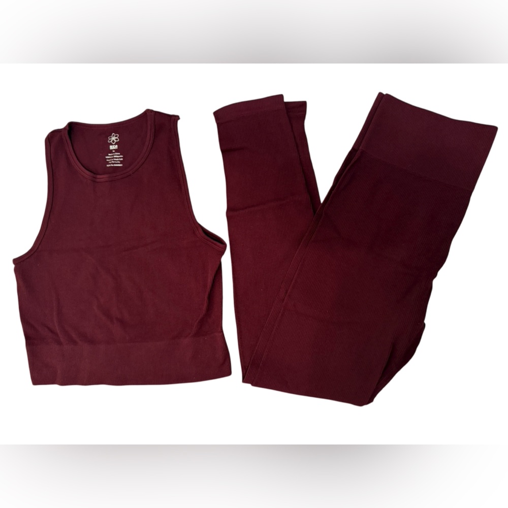 Aura Burgundy Activewear Set